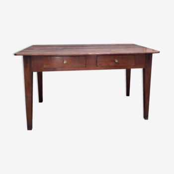Office table L140,5xD80cm XIX° 2 drawers