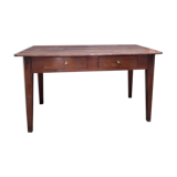 Table d’office L140,5xP80cm XIX° 2 tiroirs