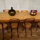 Farmhouse table bistro table in solid beech