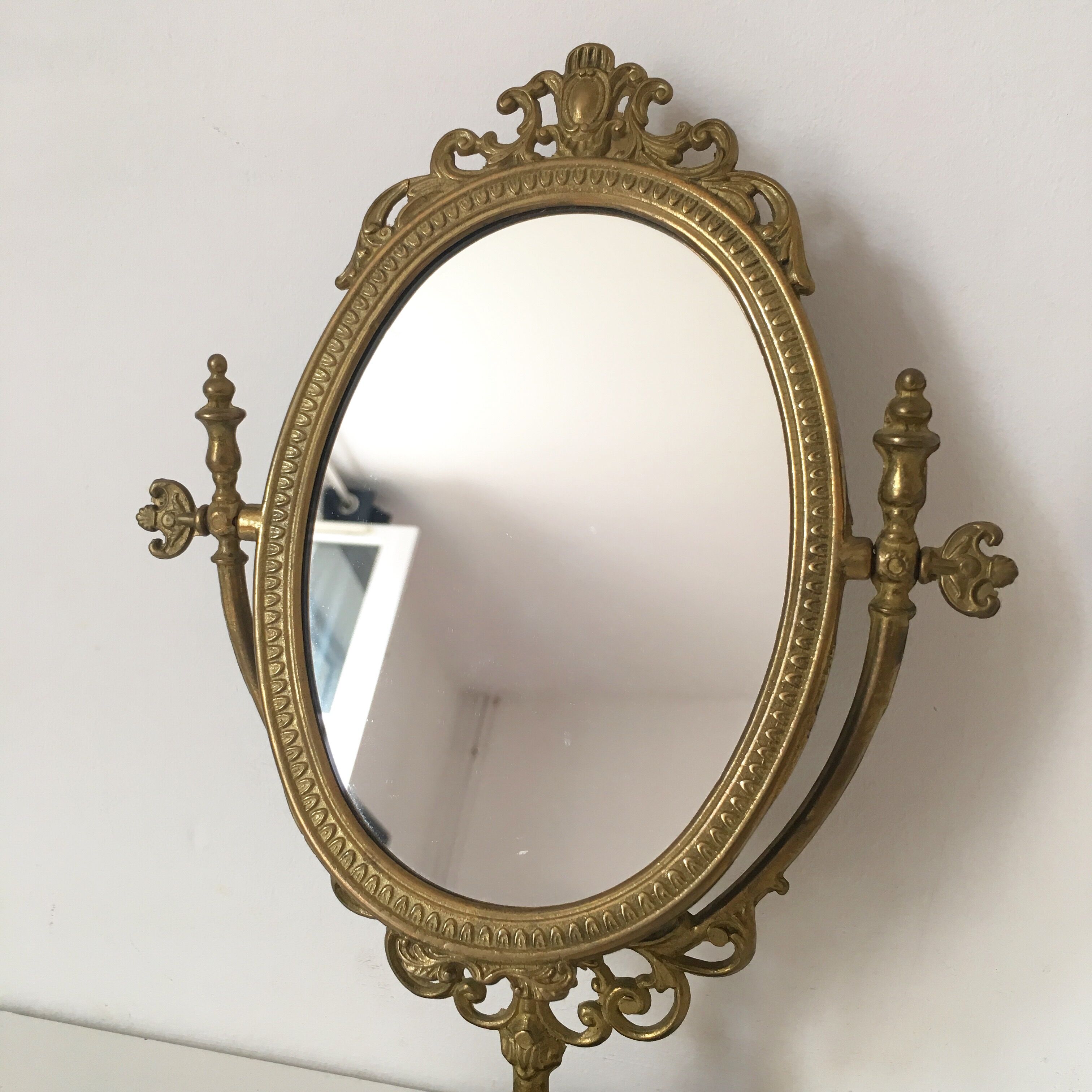 Miroir sur pied psyché ancien 27x19cm