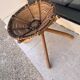 African rattan low stool