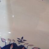 Large LONGCHAMPS oval serving dish with Rouen decor