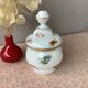 Opaline bottle hand-painted decoration early twentieth century