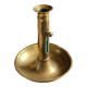Brass pusher round cut candle holder