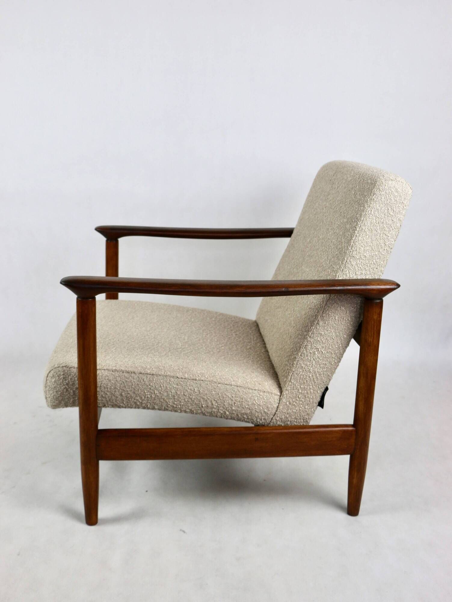 GFM-142 Chair in Beige Bouclé attributed to Edmund Homa, 1970s