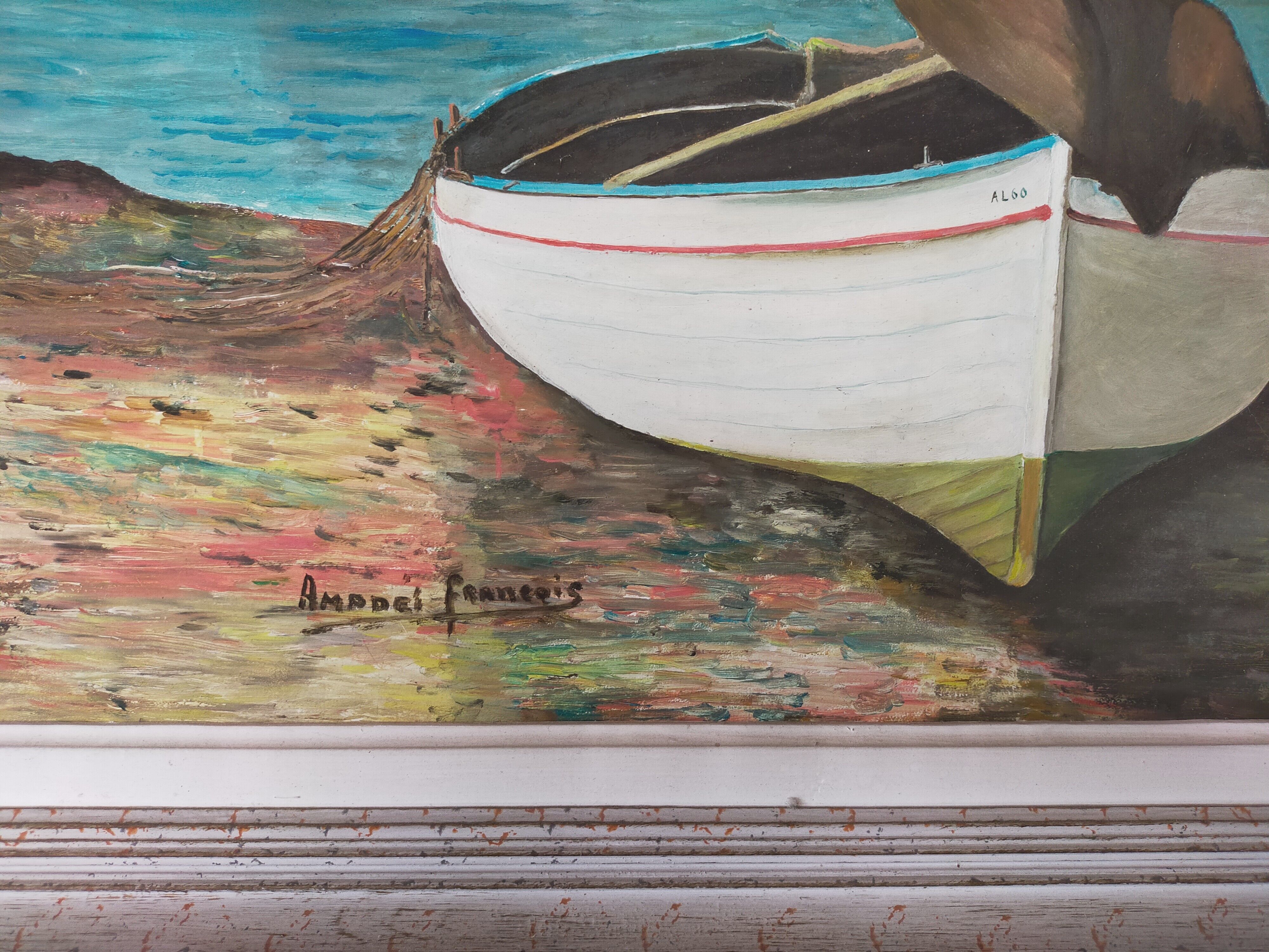 Erbalunga, Corsica oil on panel signed Amadei François