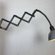 Grey Industrial Scissor Wall Lamp from Elektroinstala, 1960s