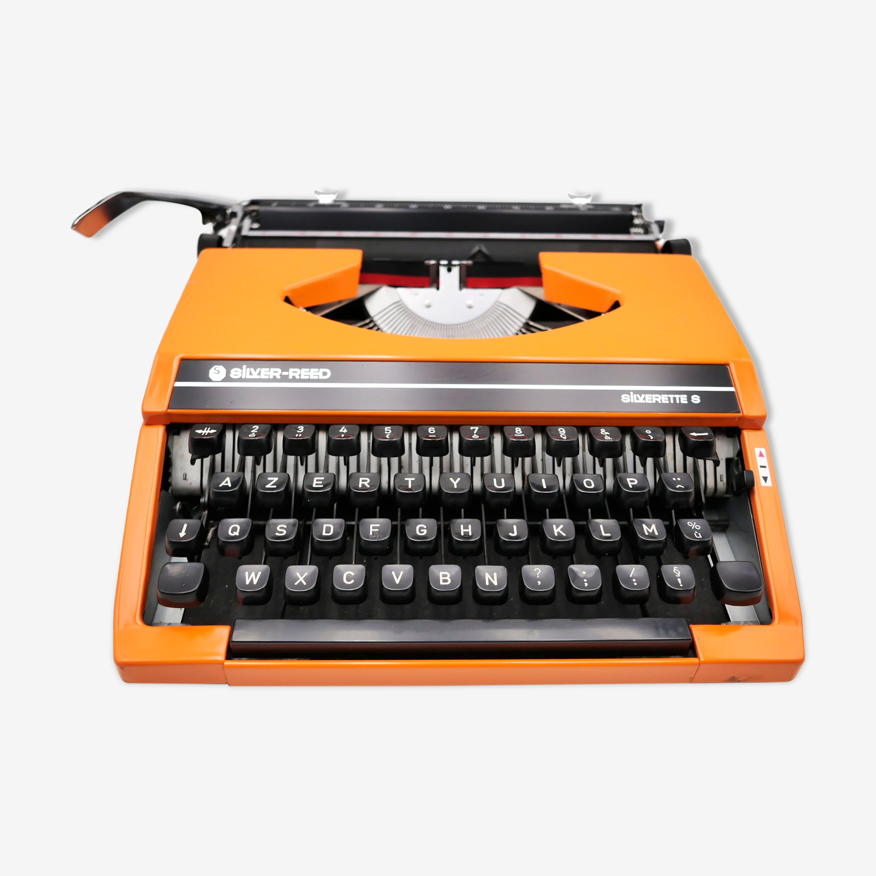 Machine à écrire Silverette orange - vintage 60 (+ruban neuf)