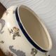 Faience pot lavallière sarreguemines floral motifs