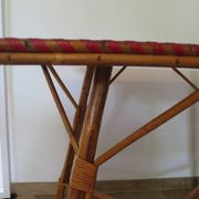 Wooden, bamboo and rattan game table, 1960s