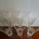 6 flutes champagne crystal cut art deco style