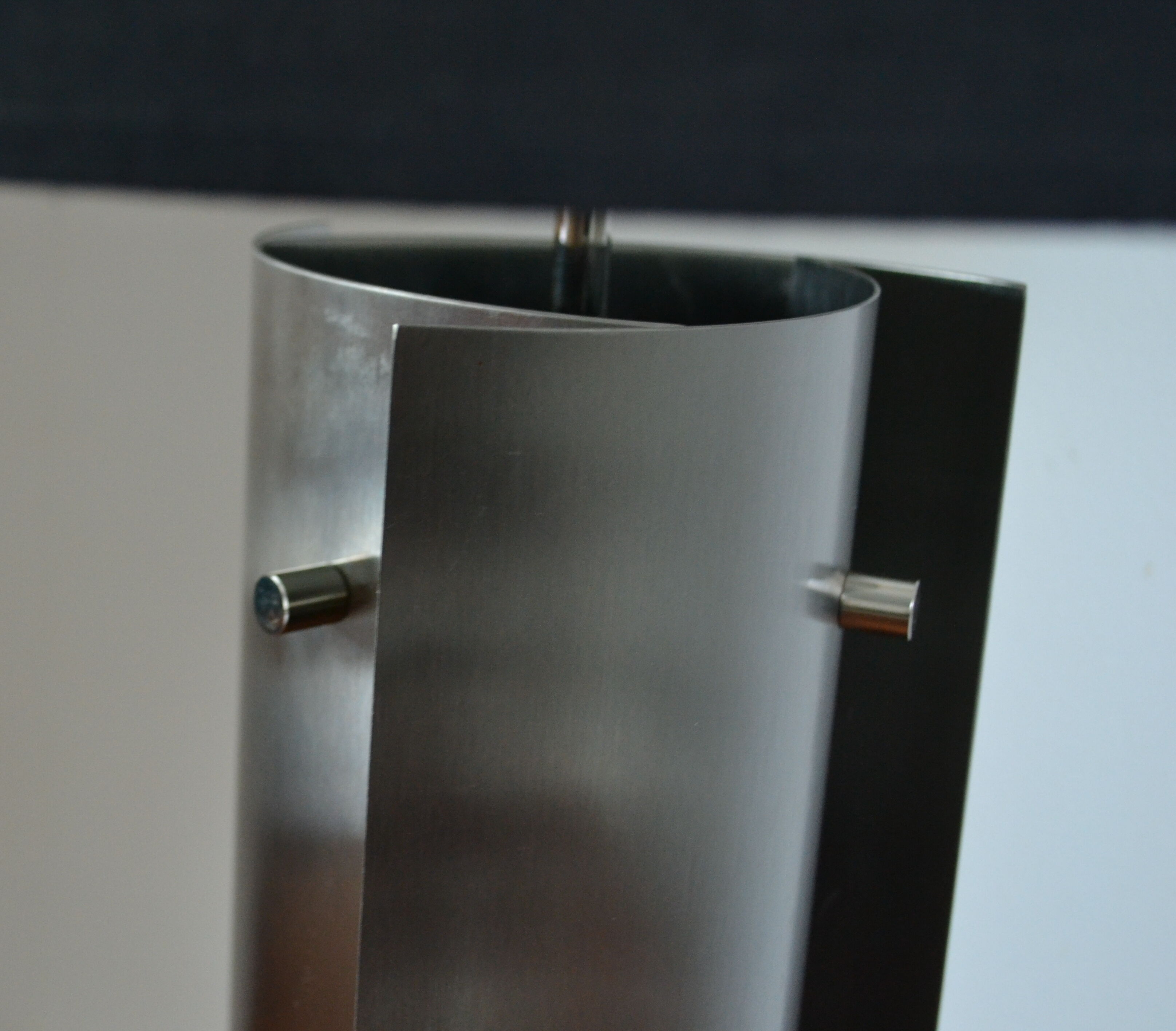 Lampe vintage inox des années 60 70