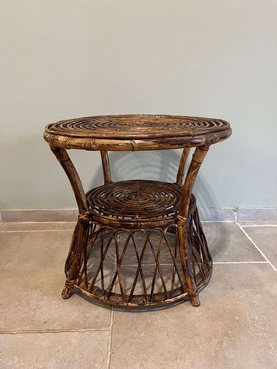 Rattan round table