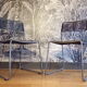 Pair of scoubidou vintage shredded chairs