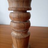 Hand-turned wooden candle holder