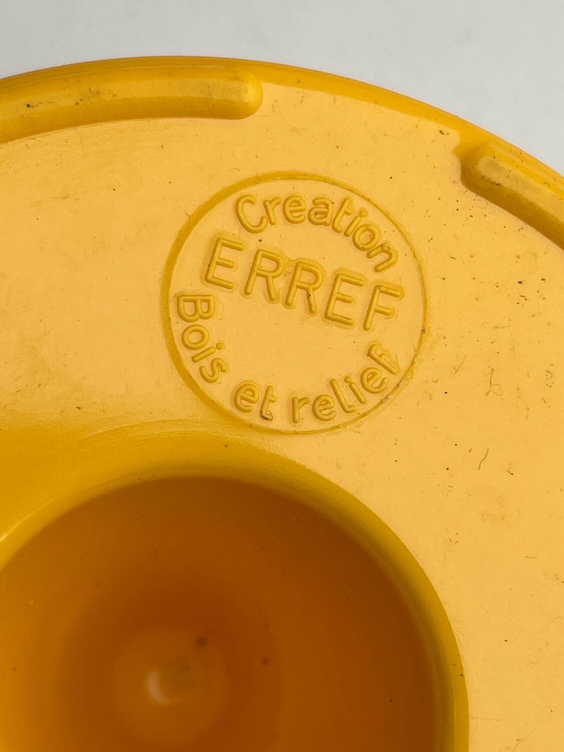 EREF yellow vintage ashtray