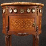 Pair of bedside tables in marquetry from the 20th century.