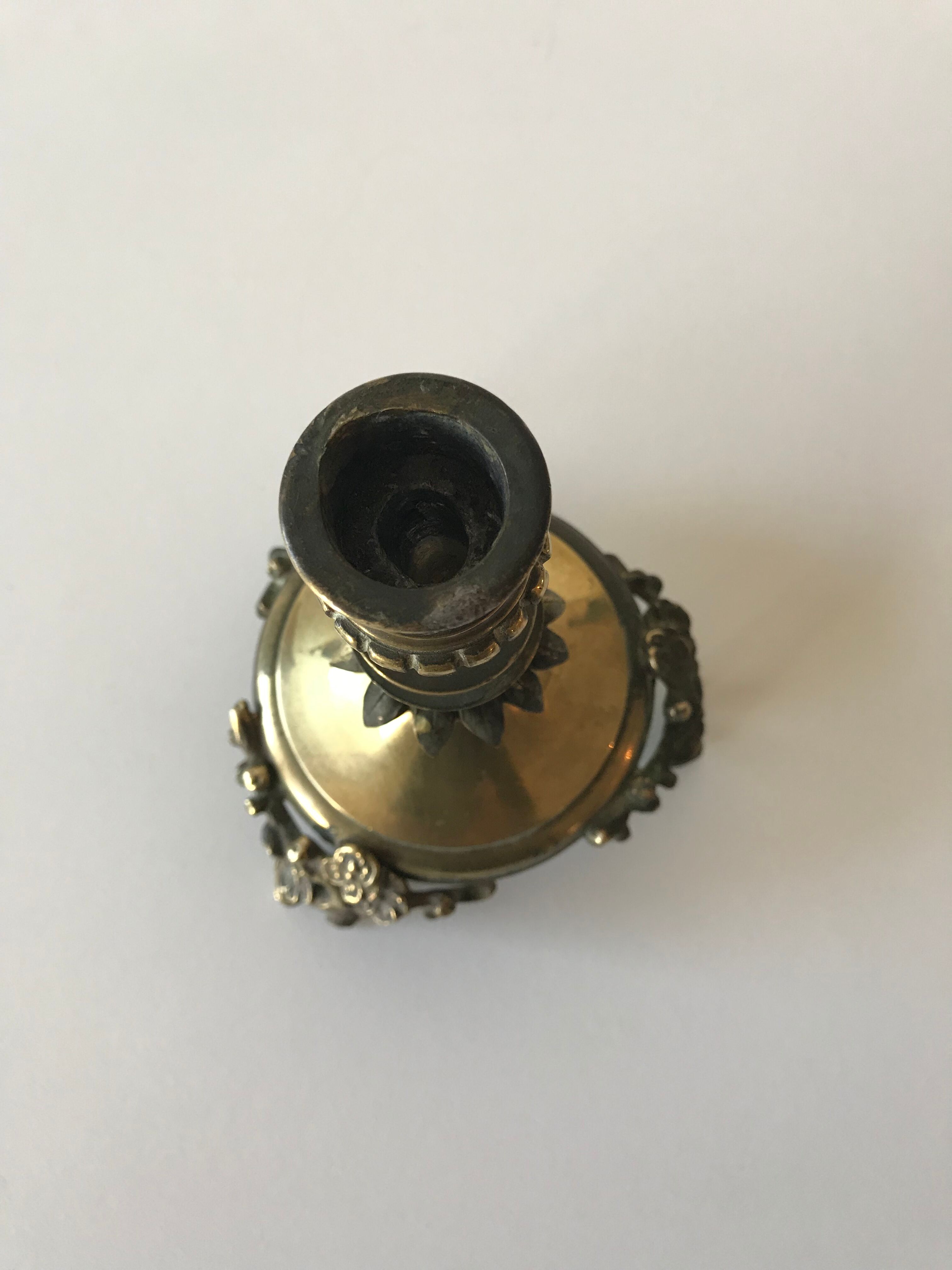 Old bronze candleholder