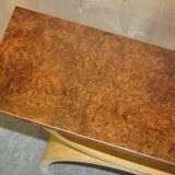 Large console in walnut, satinwood and oak by Andrew Varah.