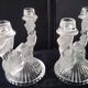 Pair of candlesticks, Bohemian crystal candle holders.