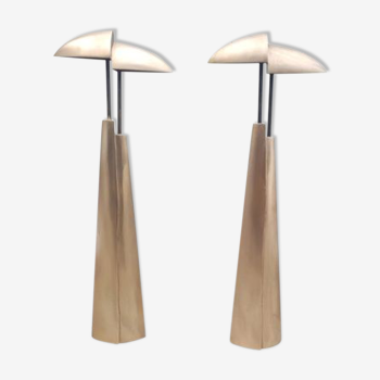 Set of 2 bronze table lamps