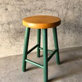 Vintage Scandinavian pine stool
