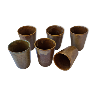 Set of 6 Digoin sandstone glasses