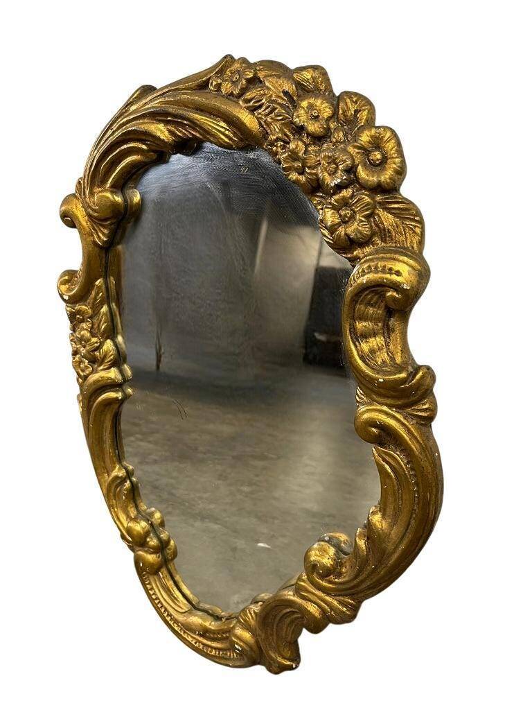Vintage gold baroque mirror / wall mirror