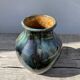 Signed ceramic flamed vase
