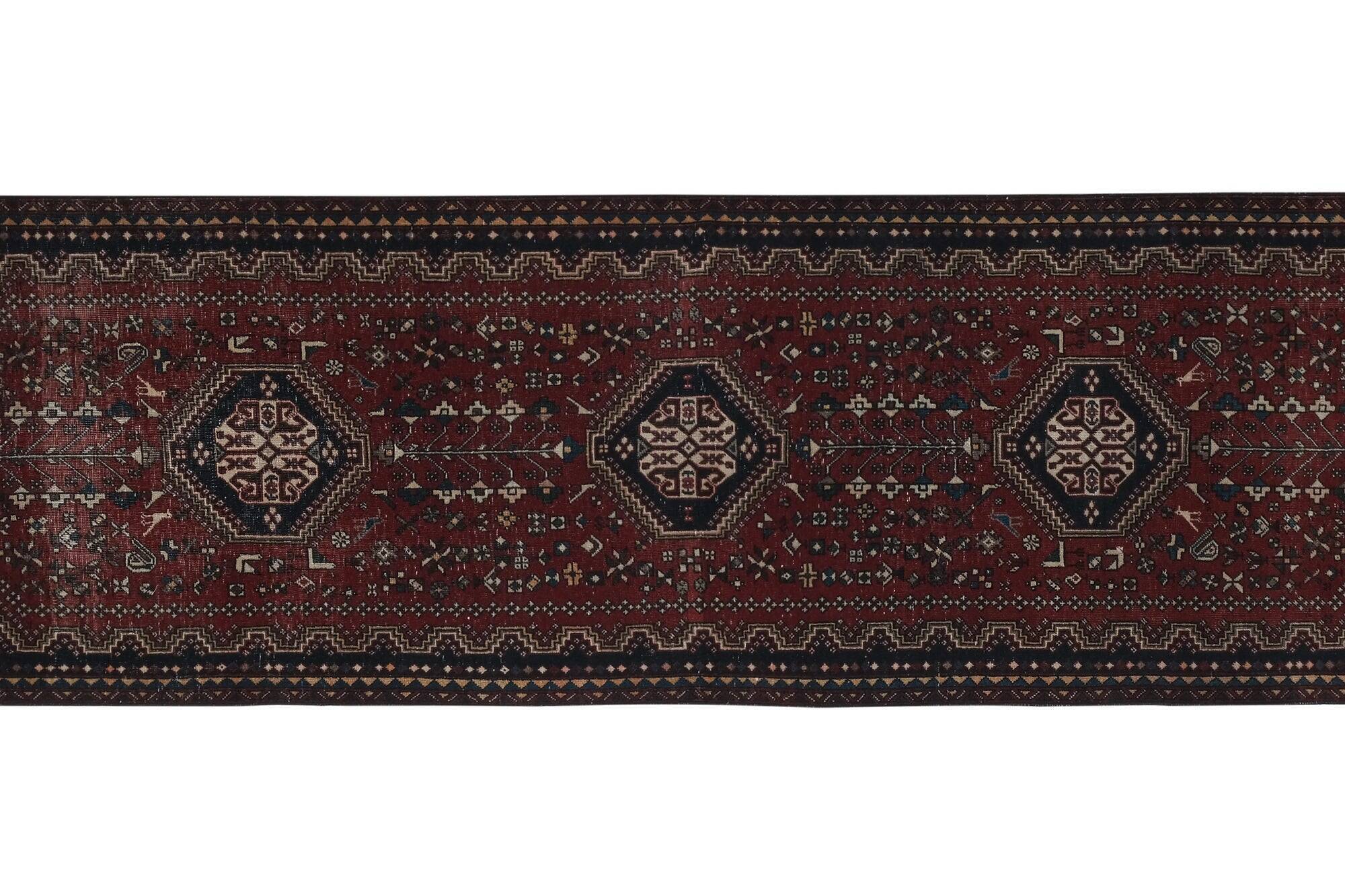 Vintage Turkish hallway rug 80x290 cm