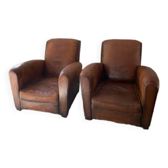 Paire de fauteuils club