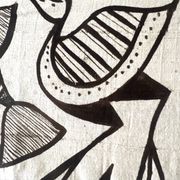 Grande tapisserie vintage de Korhogo — Sénoufo, Côte d'Ivoire