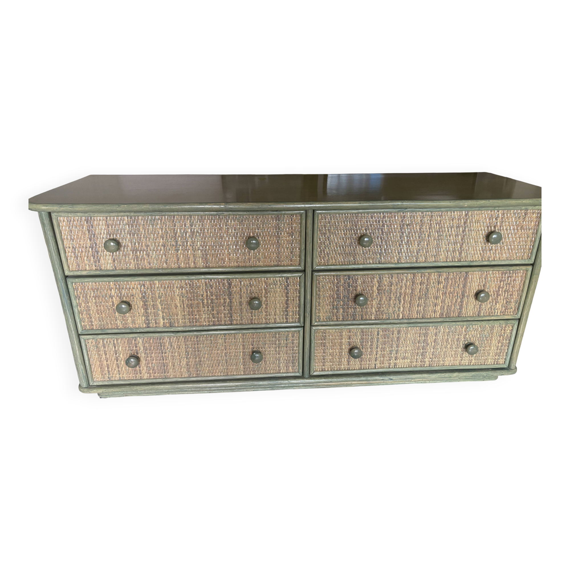 double commode Rotin