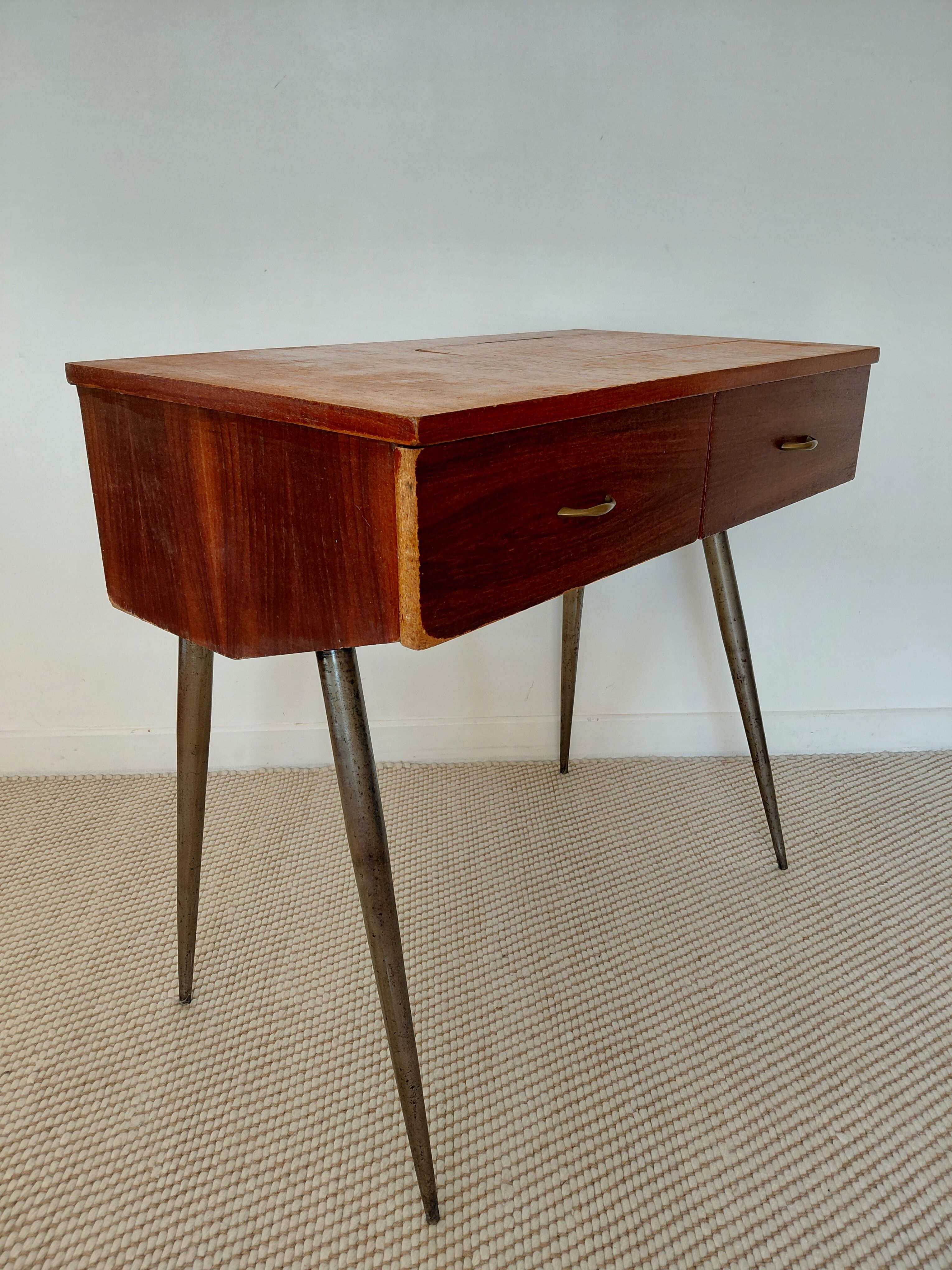 Scandinavian hairdresser in teak veneer - 1960s