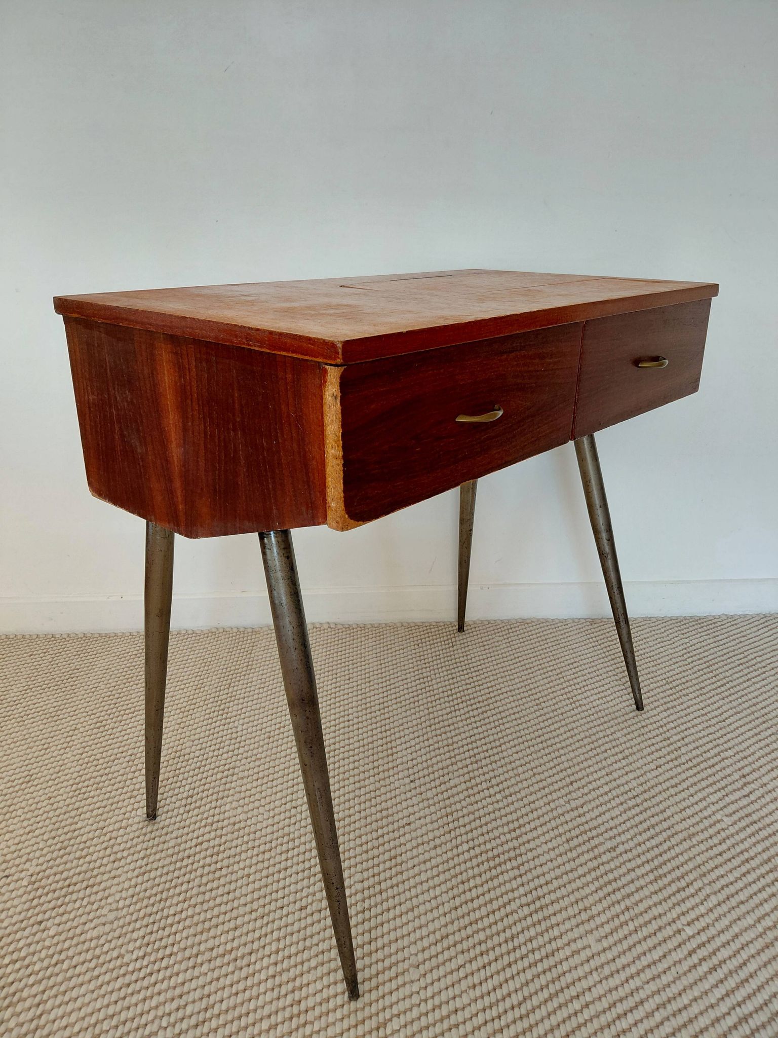 Coiffeuse scandinave en placage teck - années 60