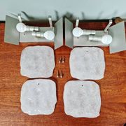 Pair of frosted glass wall sconces, Kalmar Francken, 1970