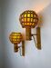 Pair of mid-century rattan wall sconces, Italy 1970s