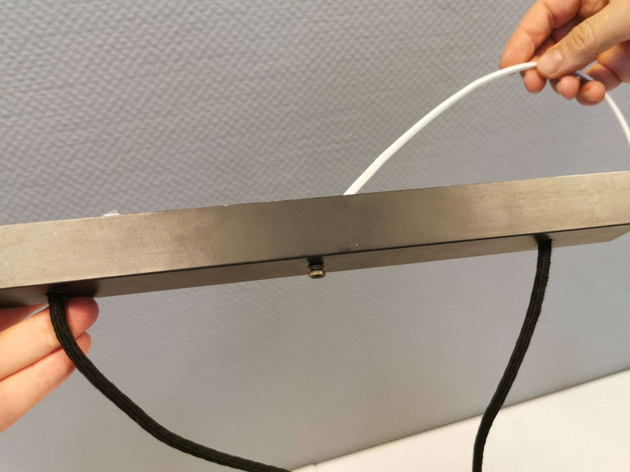 Very beautiful and rare Cylinder IV hanging lamp designed by Jo Hammerborg for Fog og Mørup in 1966.