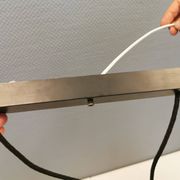 Very beautiful and rare Cylinder IV hanging lamp designed by Jo Hammerborg for Fog og Mørup in 1966.