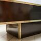 Table basse bar miroir et marron, Willy Rizzo, Cidue, 1970s