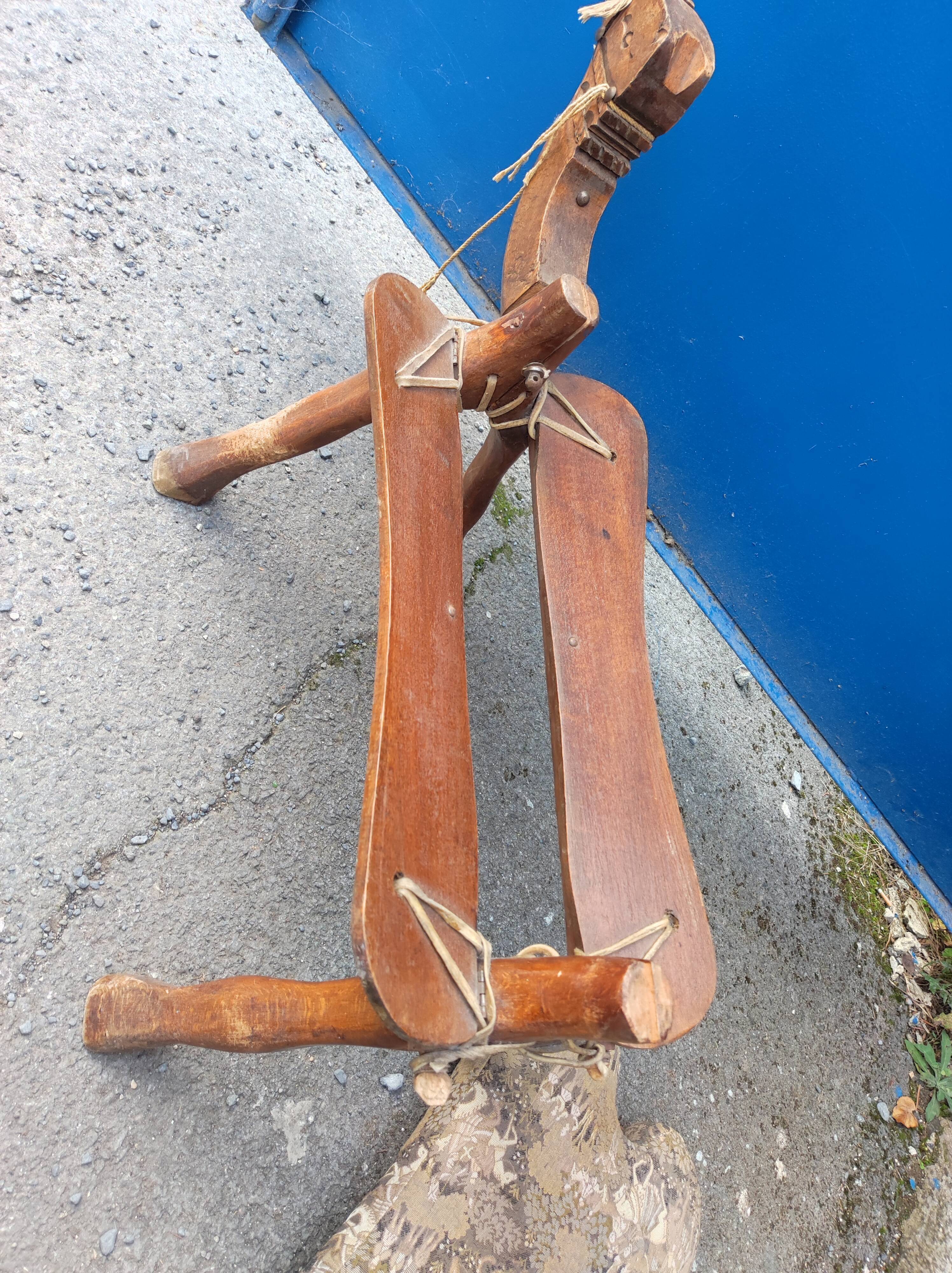 Footrest camel wood ottoman saddle camel oriental style