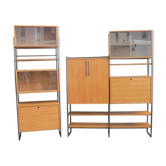 Étagères modulables chêne 1950 Georges Frydman