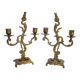 Pair of gilded bronze candlesticks