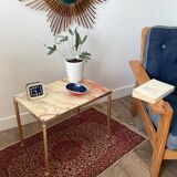 Marble and gilded sofa end