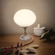 Opaline lamp & retro chic flowers, unique upcycled creation