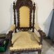 Fauteuil trône style gothique renaissance