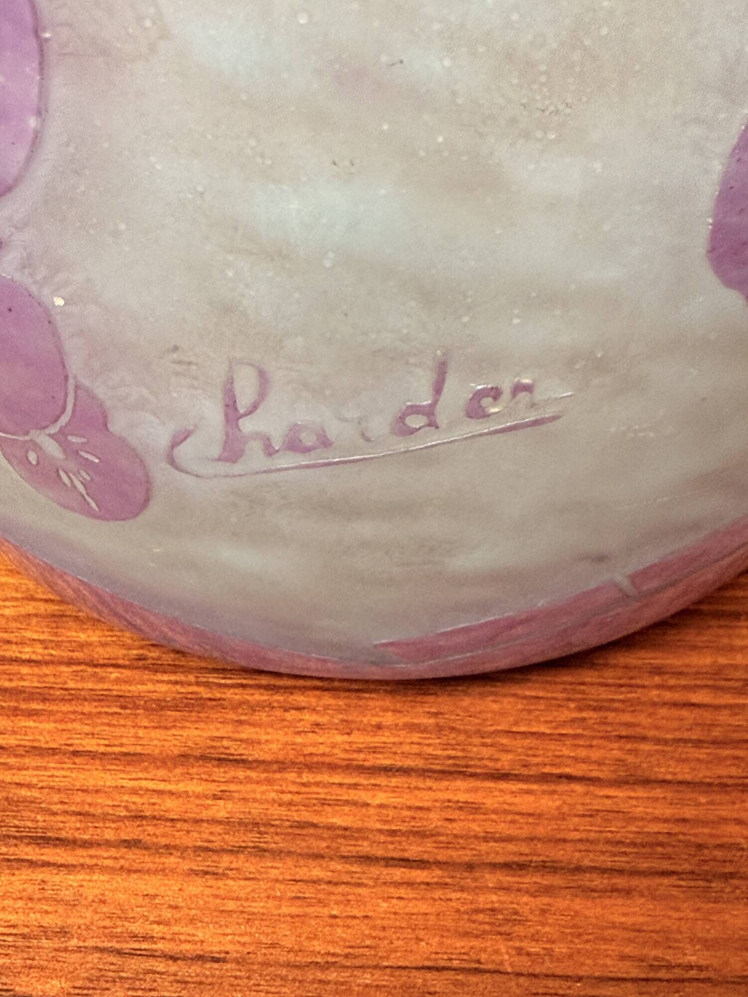 Vase Charles Schneider – Modèle Lavande – Pâte de Verre – Art Déco