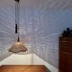 Adjustable Wicker and Teak Pendant Lamp