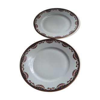 Duo d'assiettes en porcelaine