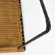 Tabouret vintage rotin et métal 1950